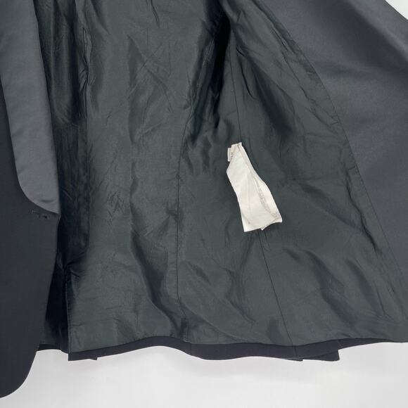 Zara Basic Collection Satin Lapel Tuxedo Blazer Black Fitted Size XS - Picture 5 of 13